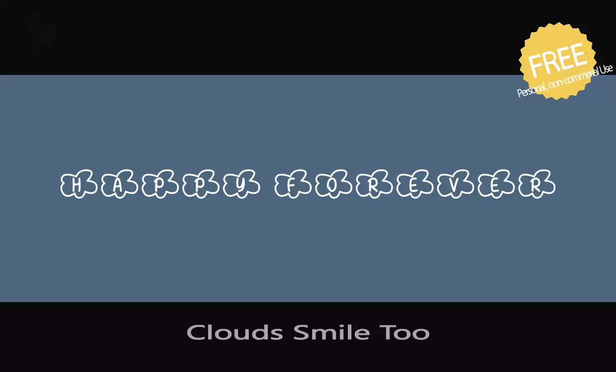 「Clouds-Smile-Too」字体效果图