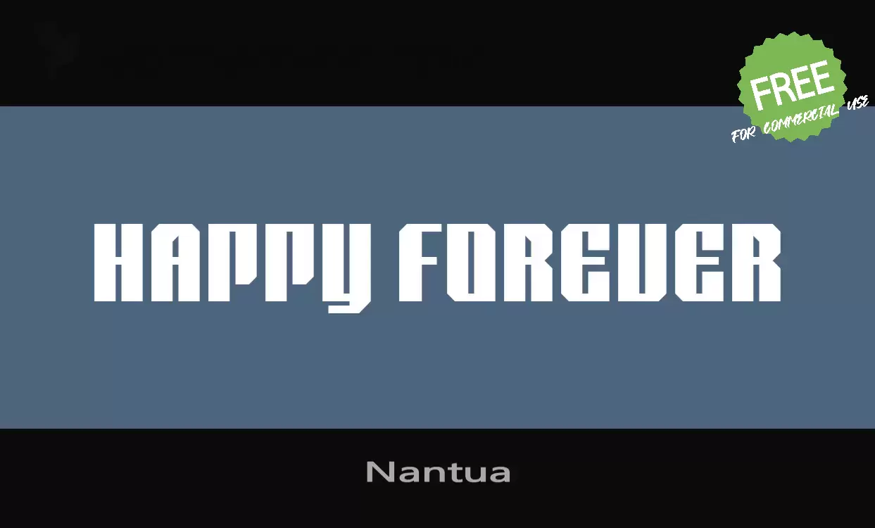 Font Sample of Nantua