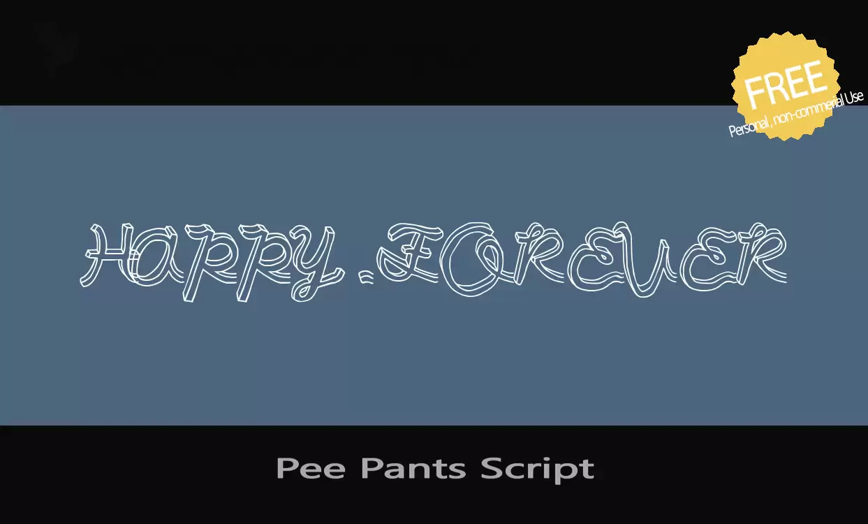 「Pee-Pants-Script」字体效果图