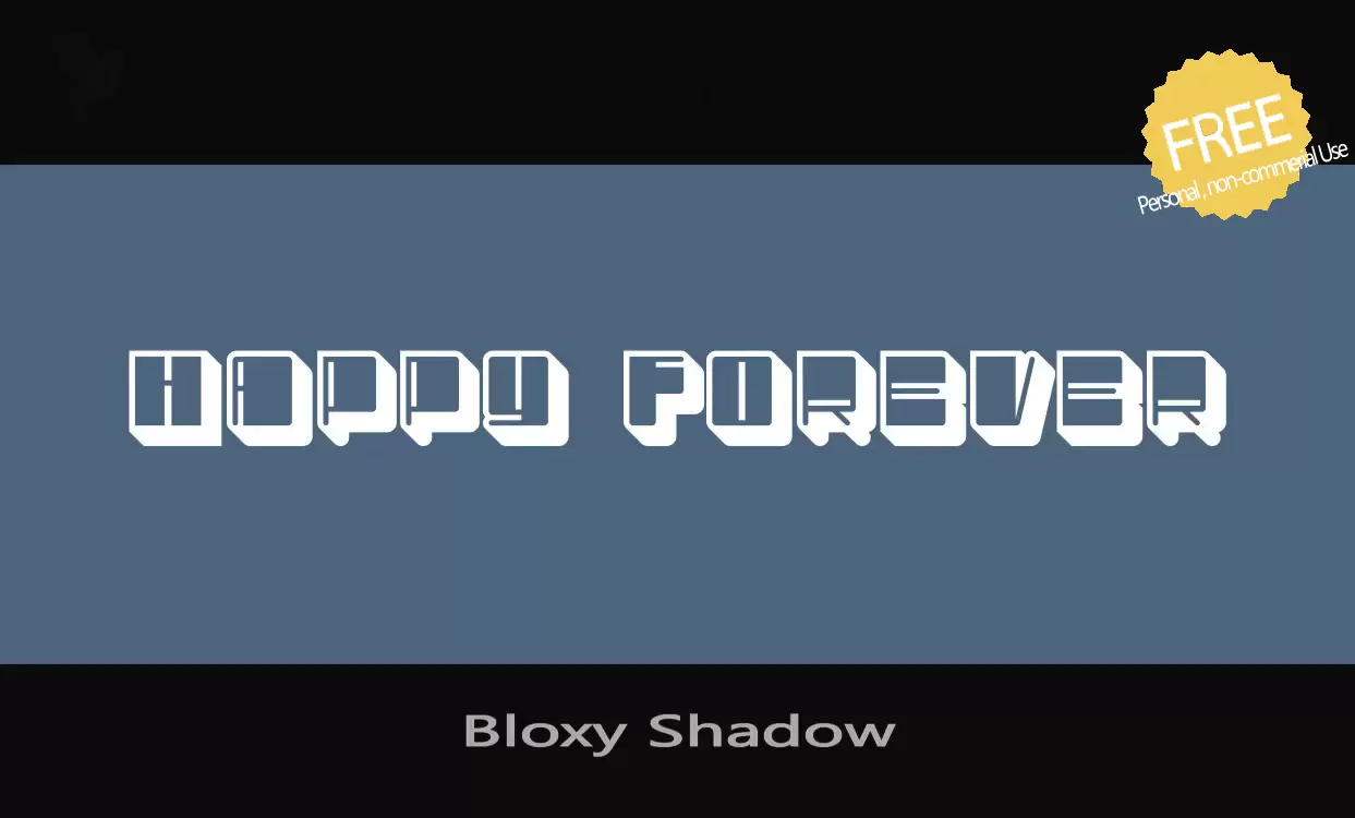 「Bloxy-Shadow」字体效果图