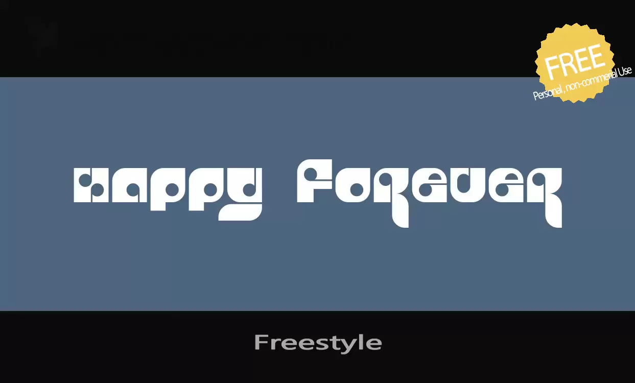 「Freestyle」字体效果图