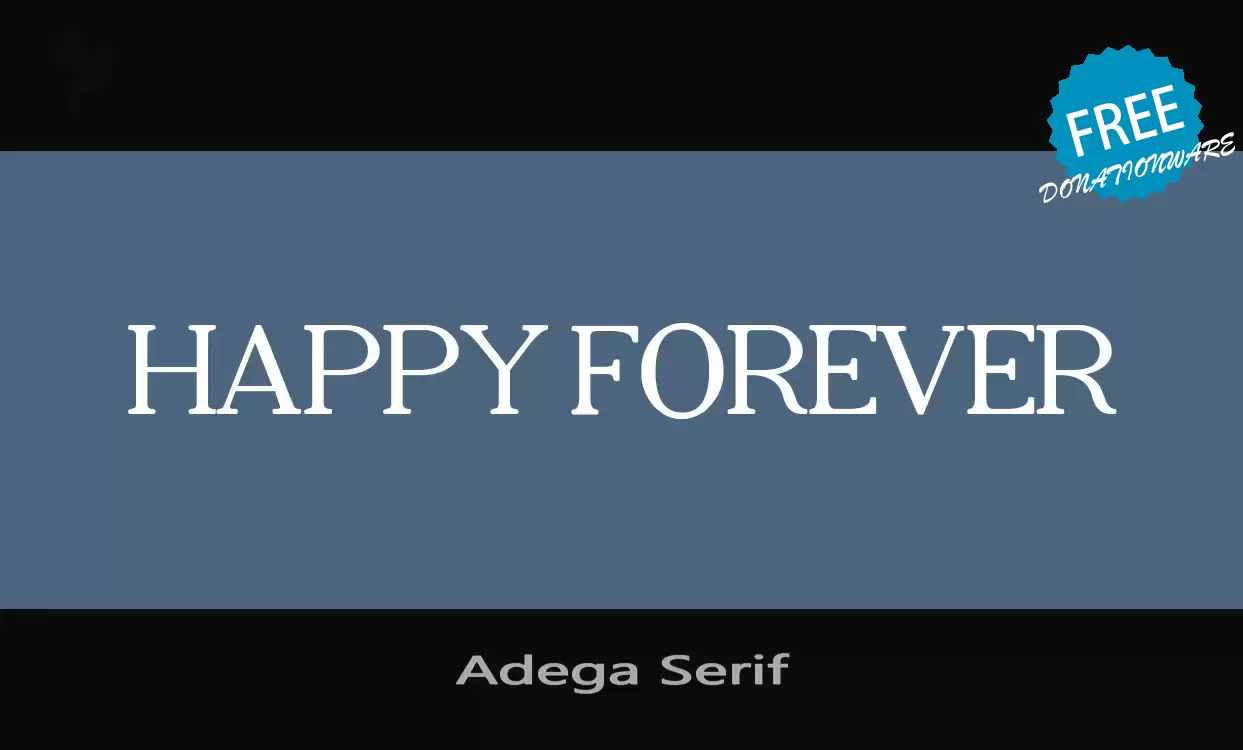 Sample of Adega-Serif