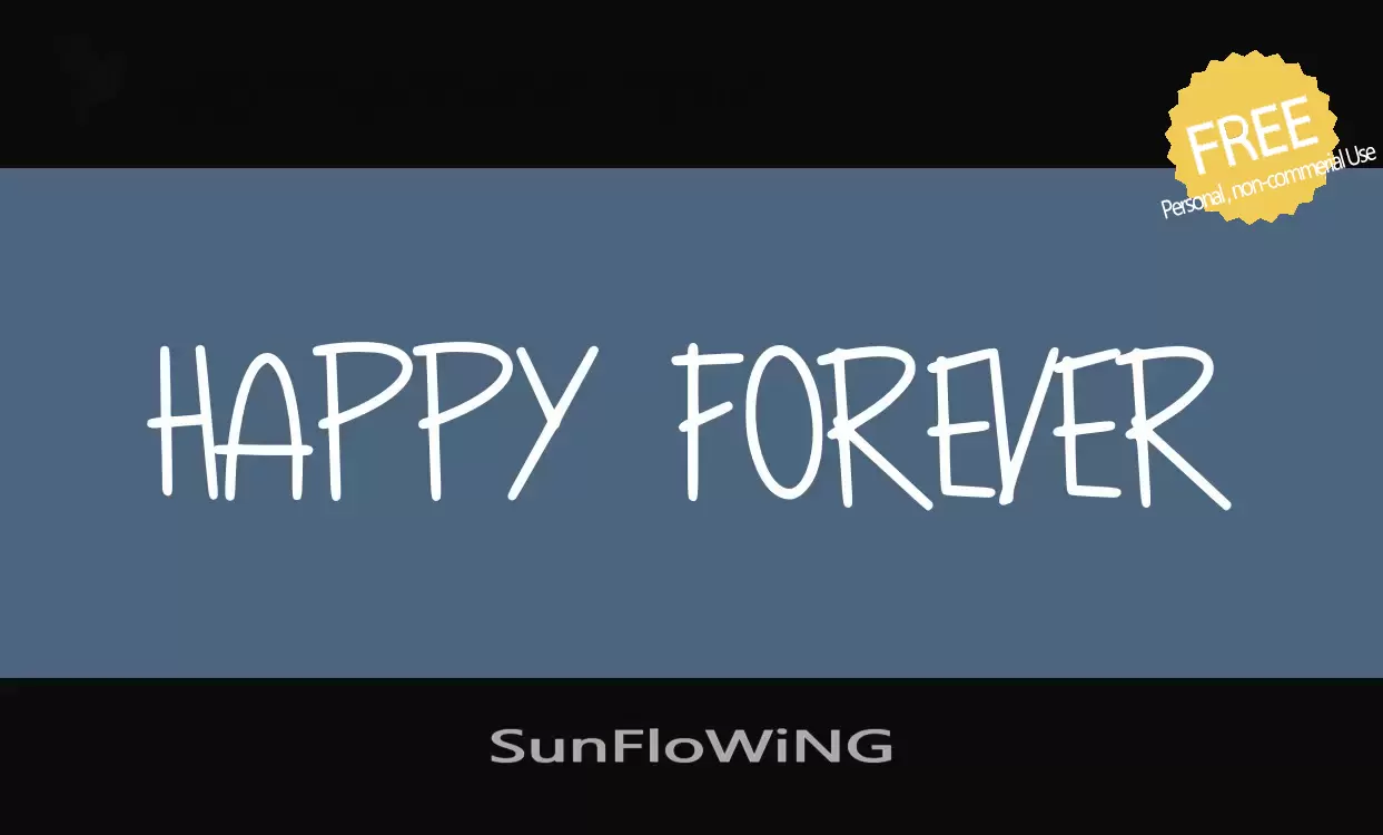 Font Sample of SunFloWiNG