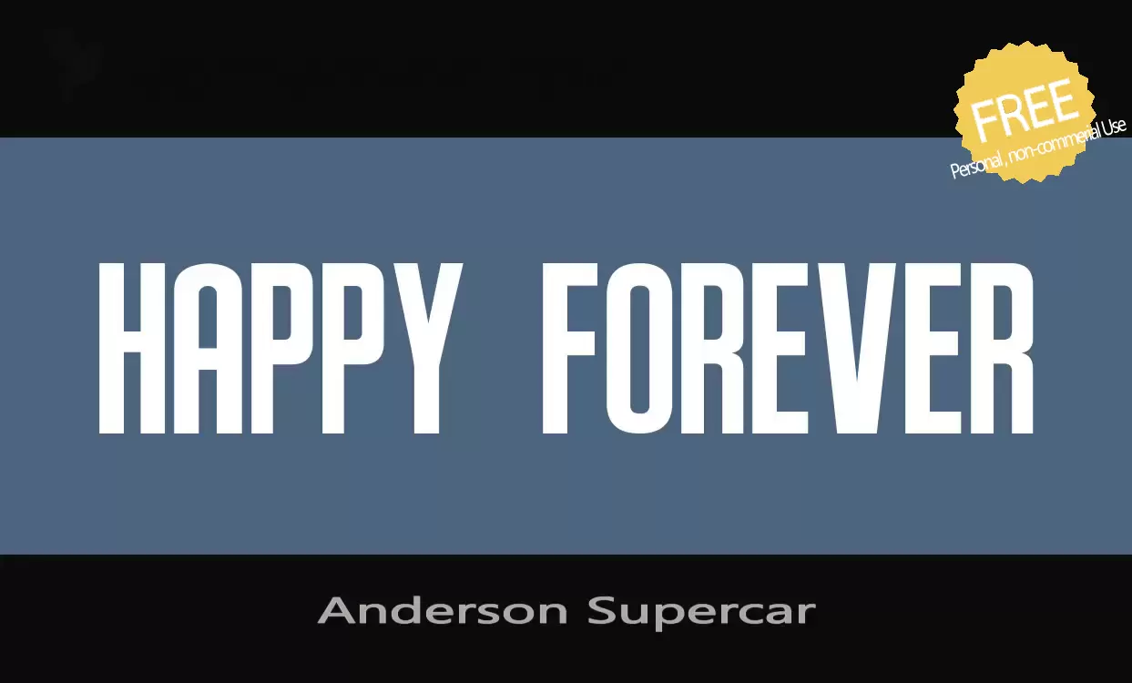 「Anderson-Supercar」字体效果图