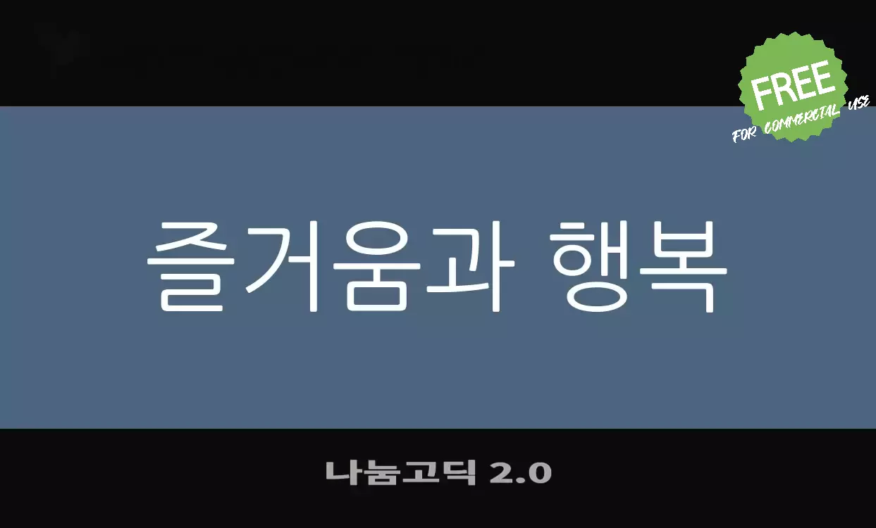 「나눔고딕-2.0」字体效果图