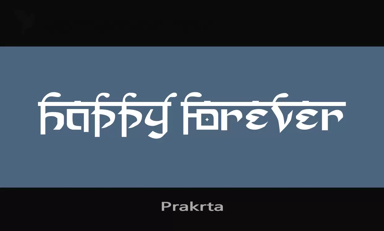 Font Sample of Prakrta