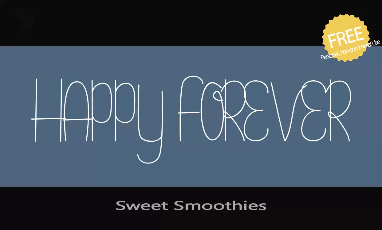 Font Sample of Sweet-Smoothies