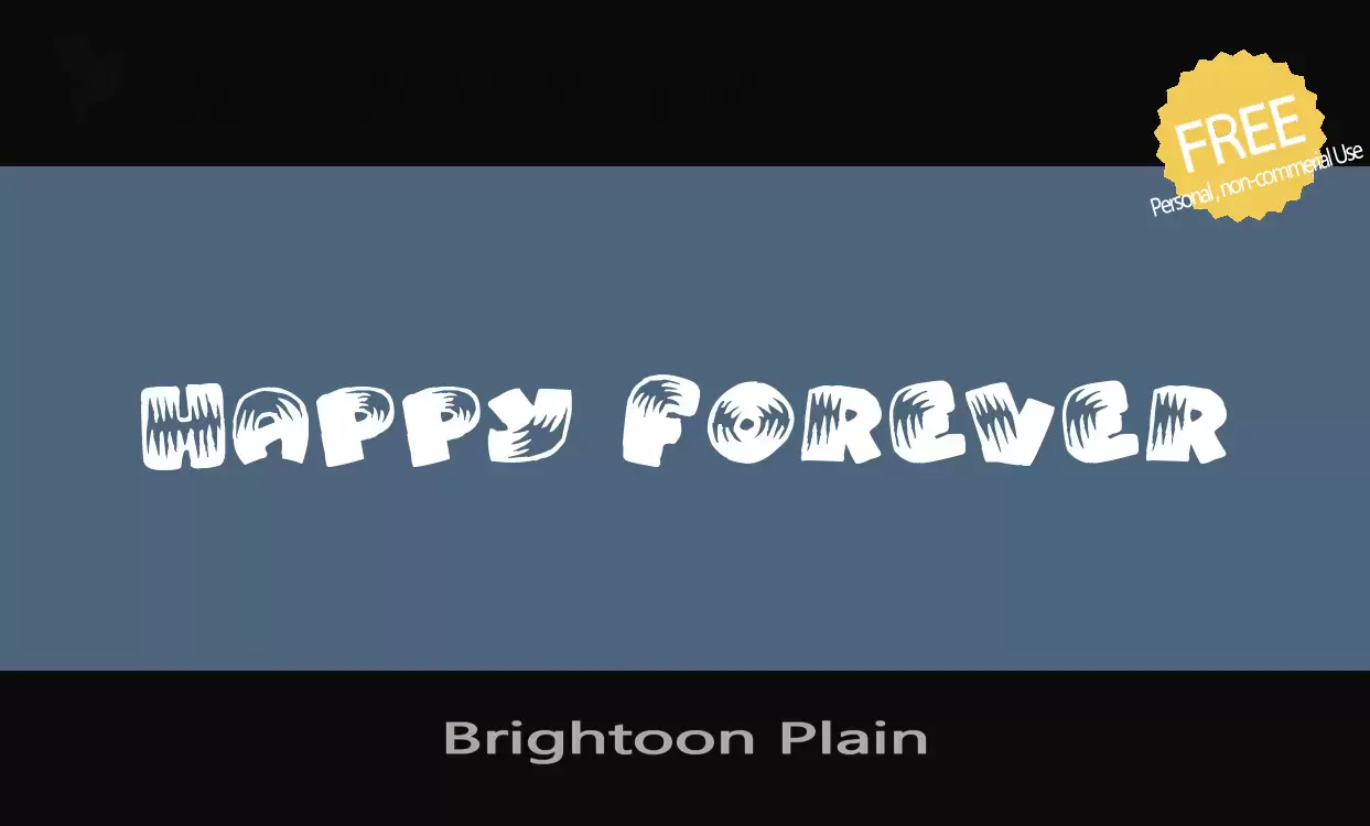 Font Sample of Brightoon-Plain
