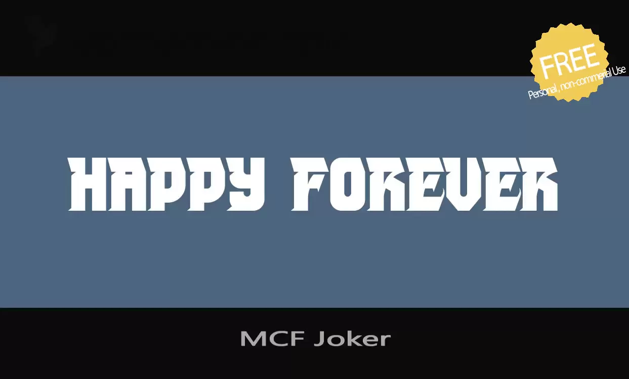「MCF-Joker」字体效果图