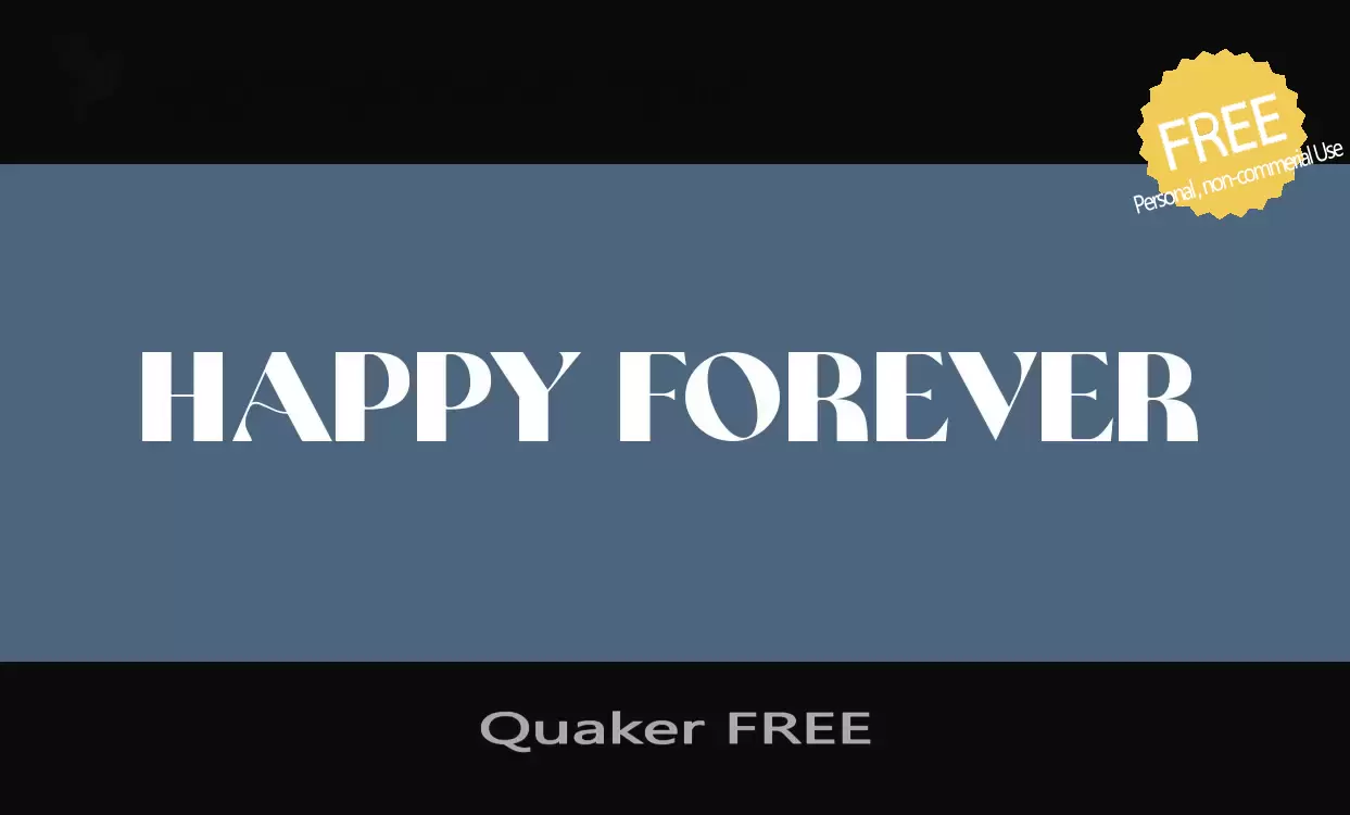 Font Sample of Quaker-FREE