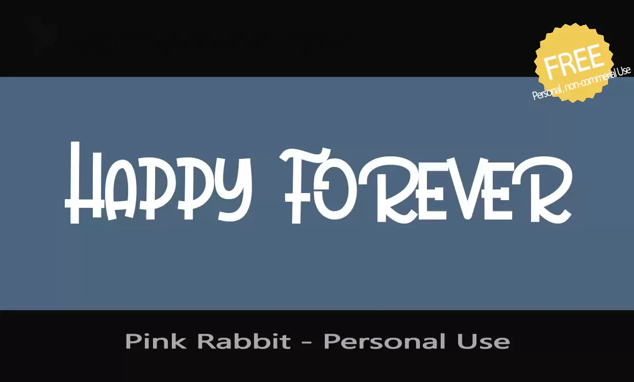 「Pink-Rabbit---Personal-Use」字体效果图
