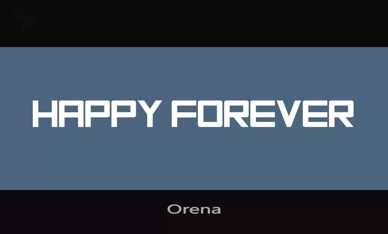 Font Sample of Orena
