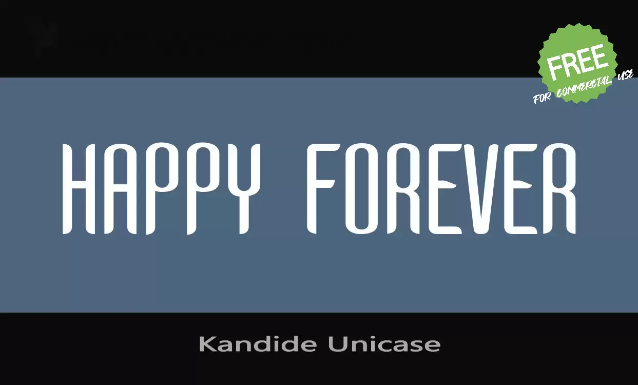 「Kandide-Unicase」字体效果图