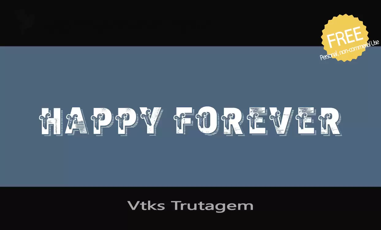 Font Sample of Vtks-Trutagem