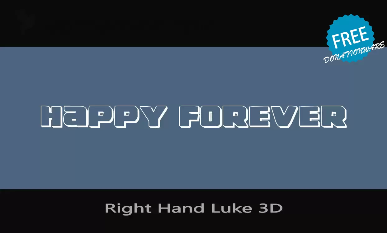 「Right-Hand-Luke-3D」字体效果图