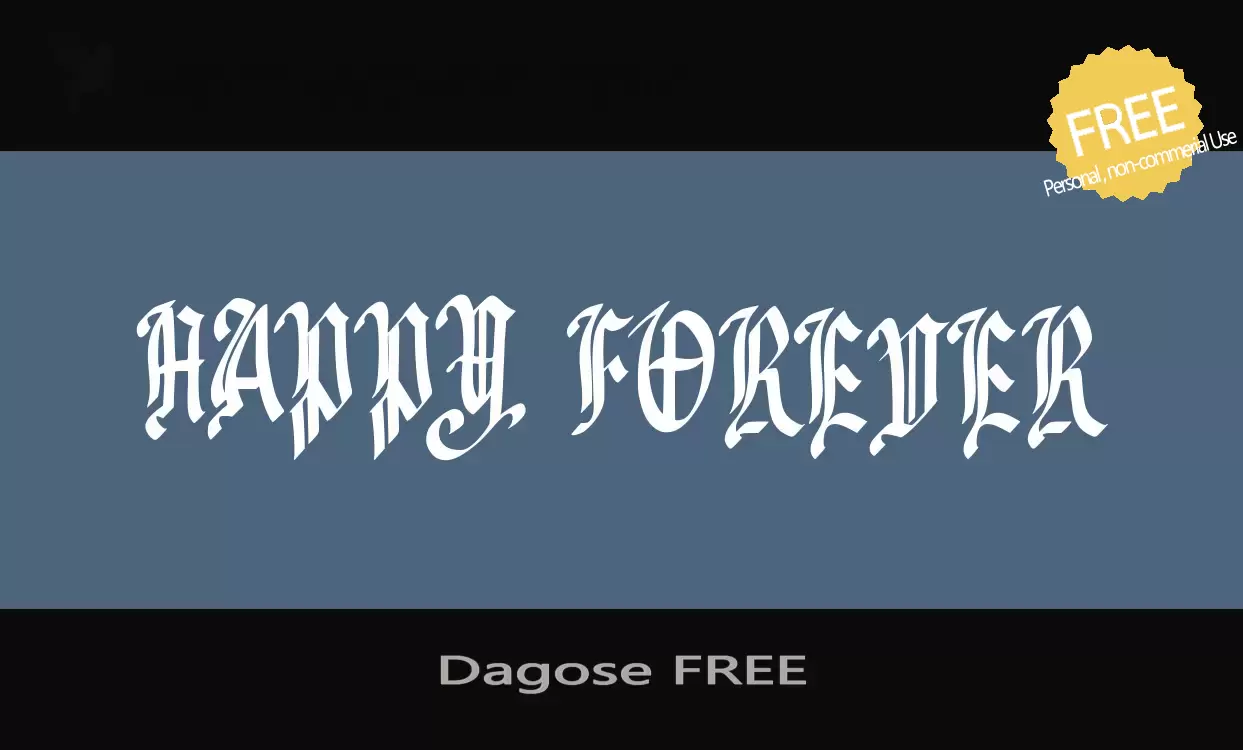 「Dagose-FREE」字体效果图