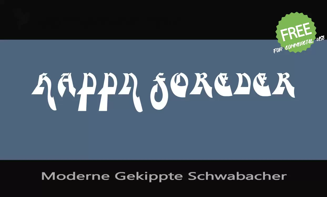 「Moderne-Gekippte-Schwabacher」字体效果图