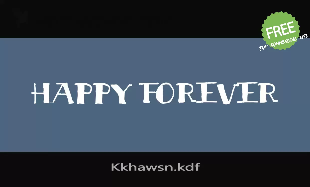 「Kkhawsn.kdf」字体效果图