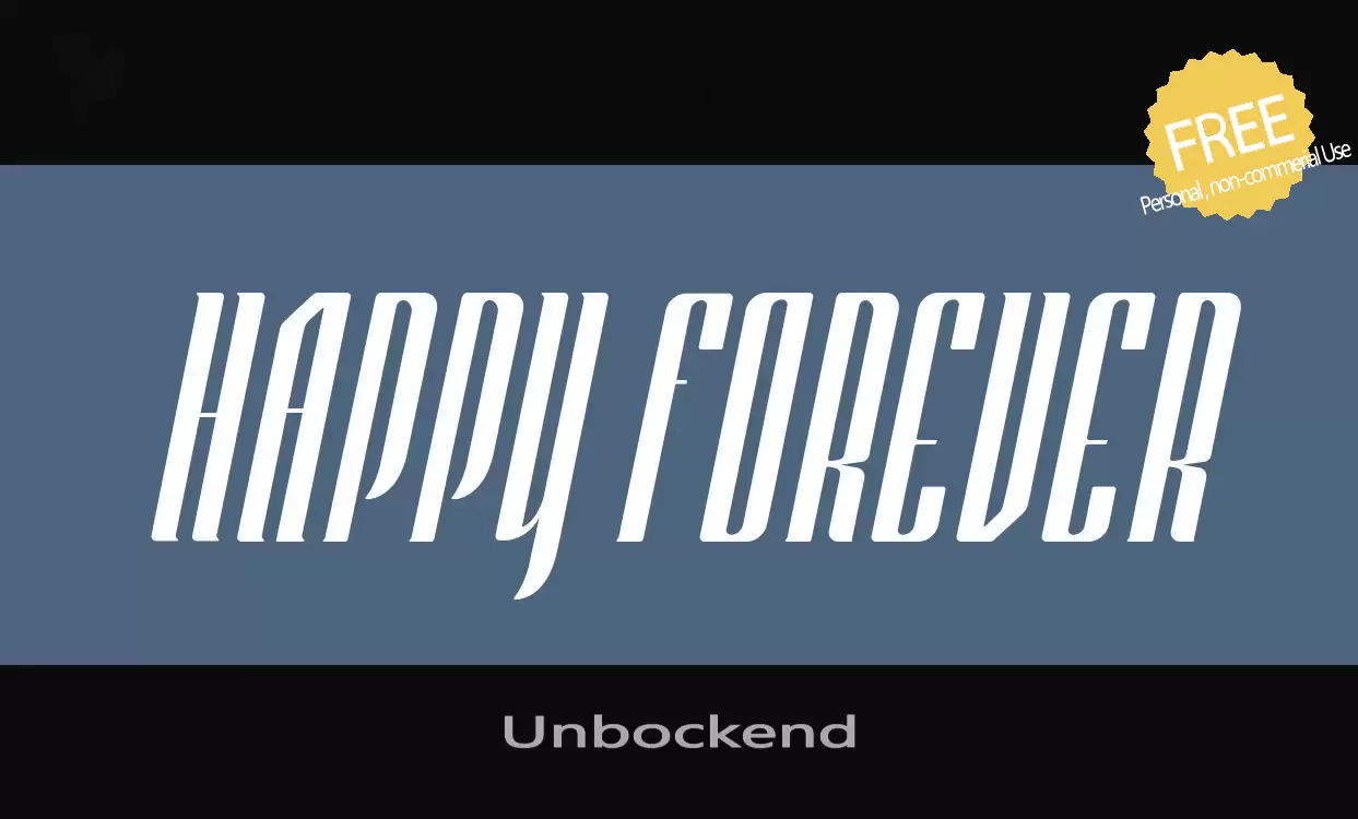 Font Sample of Unbockend