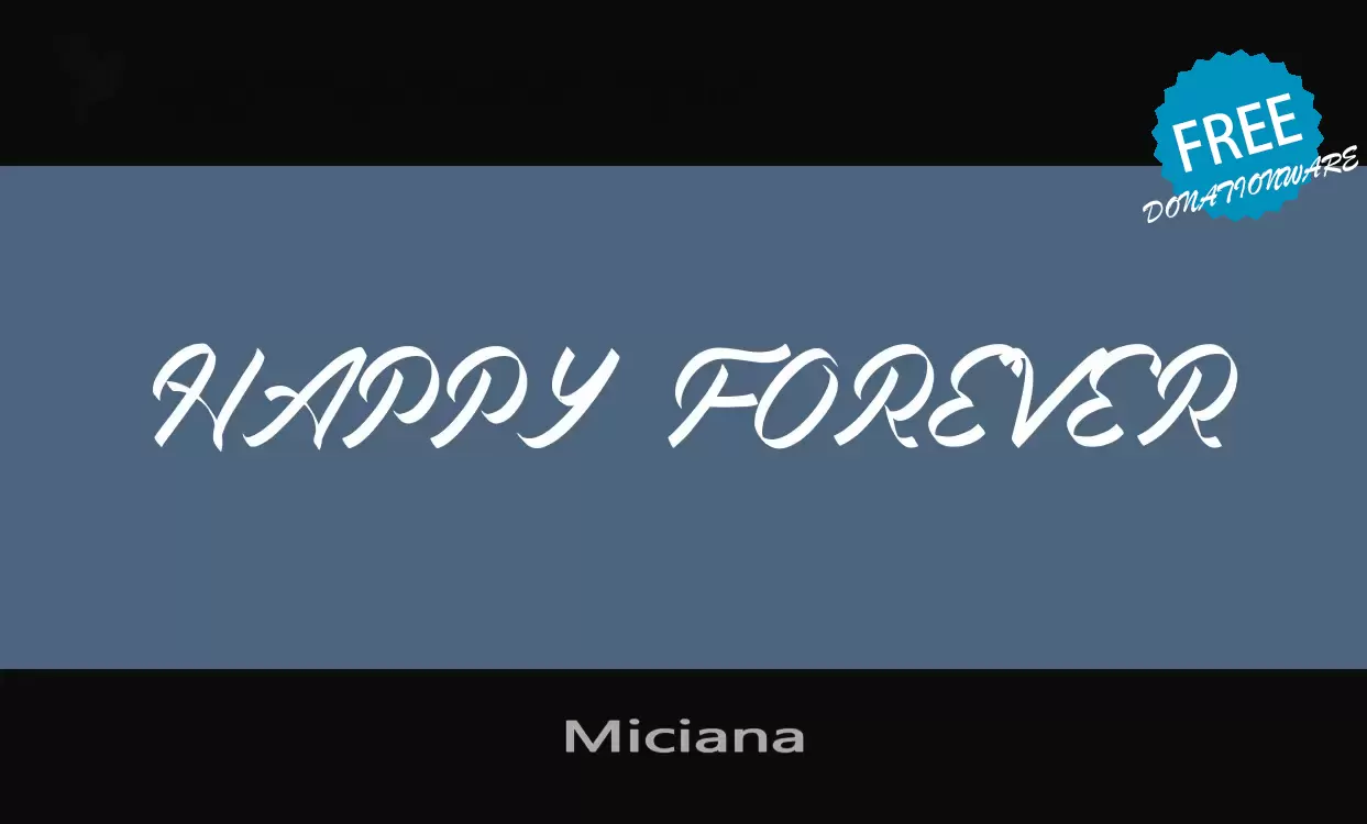 Font Sample of Miciana