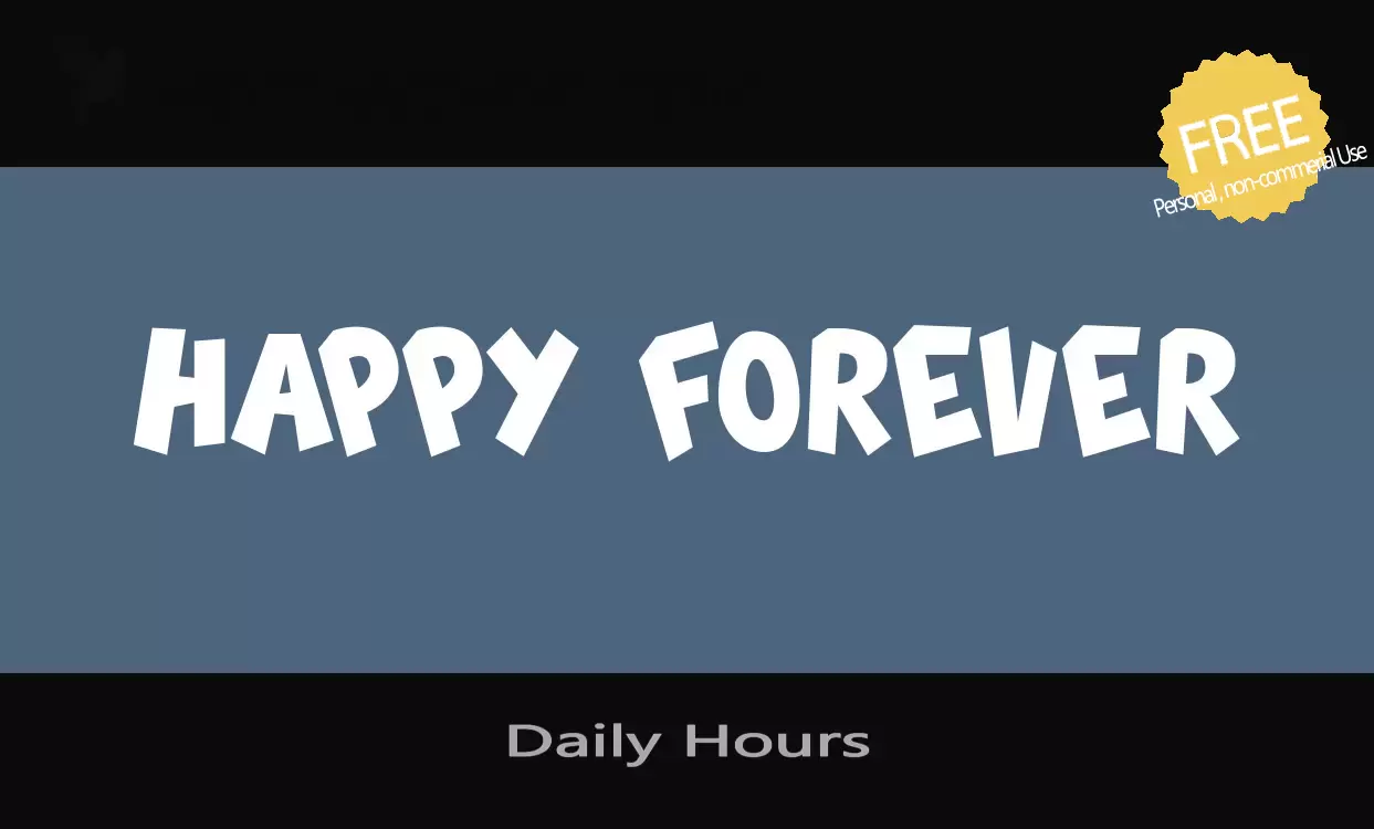 Font Sample of Daily-Hours