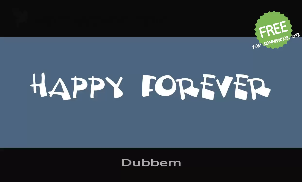 Font Sample of Dubbem