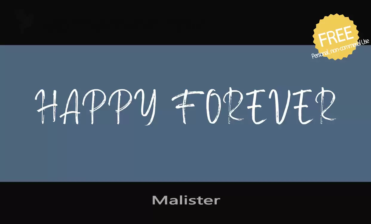 「Malister」字体效果图