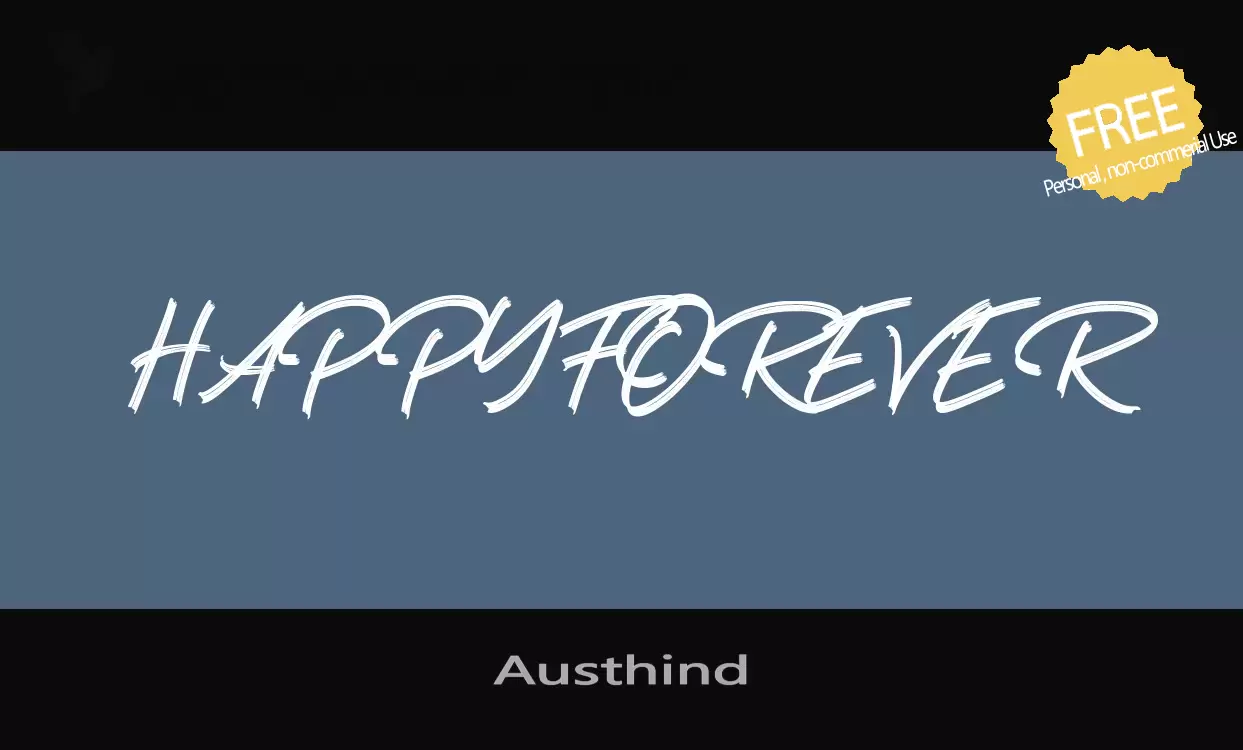 Font Sample of Austhind