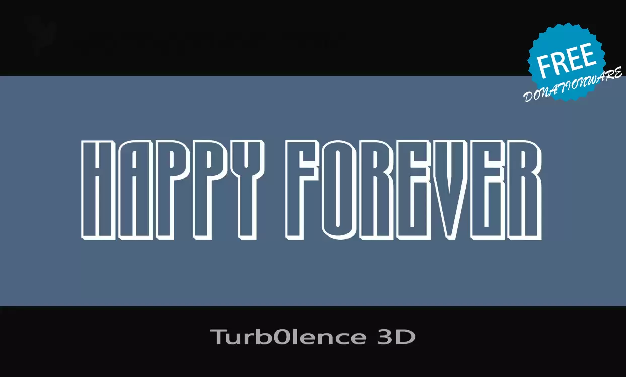 「Turb0lence-3D」字体效果图