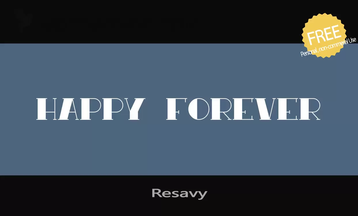 Font Sample of Resavy