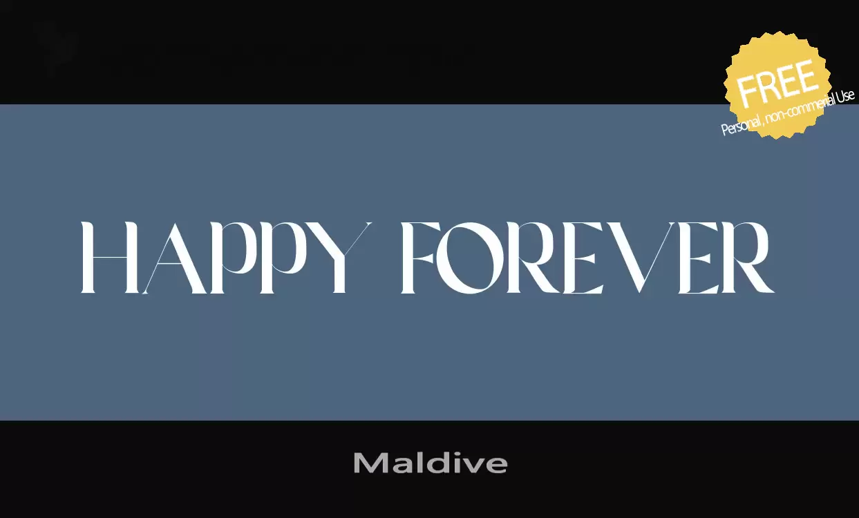 「Maldive」字体效果图