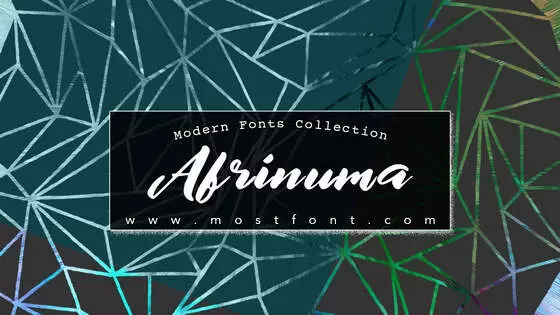 「Afrinuma」字体排版样式