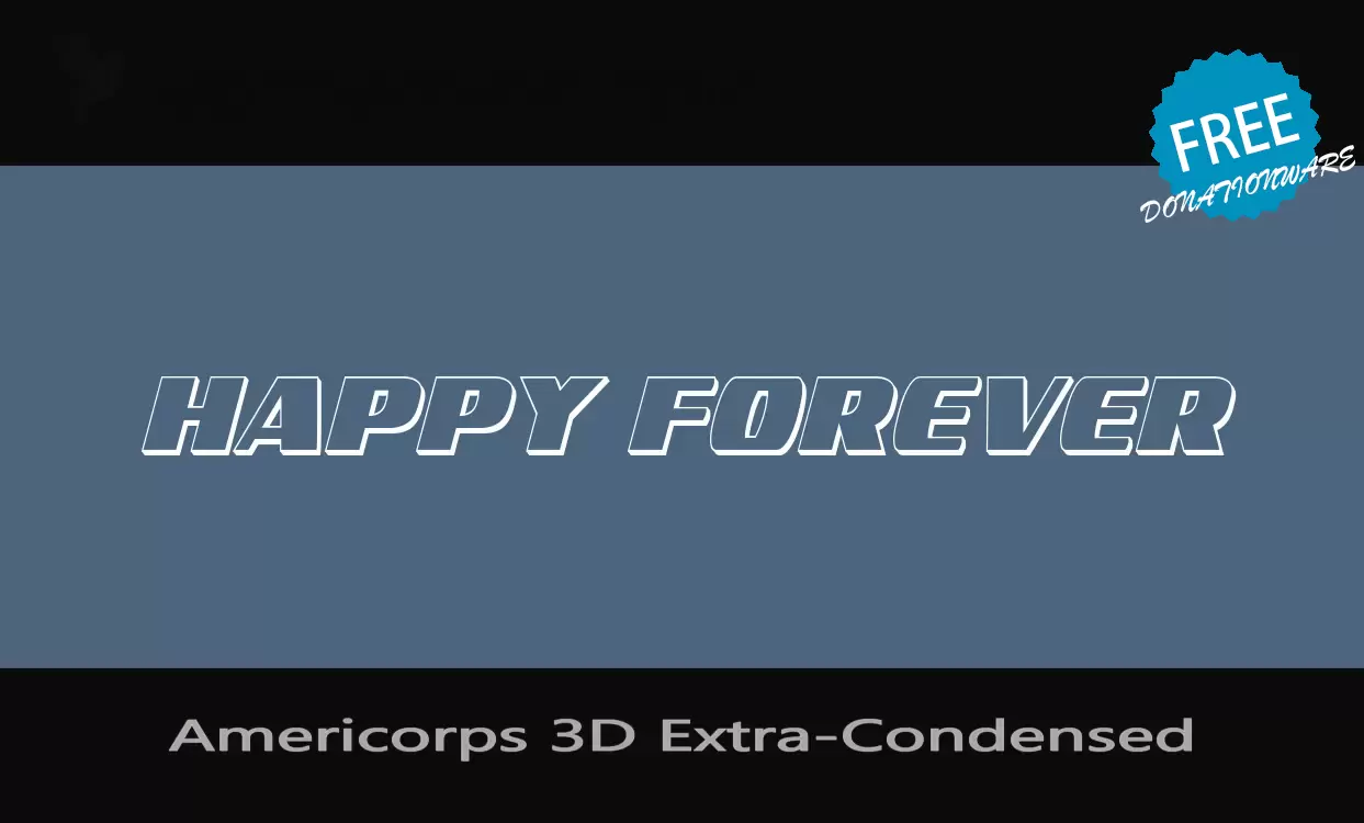 Sample of Americorps-3D-Extra-Condensed