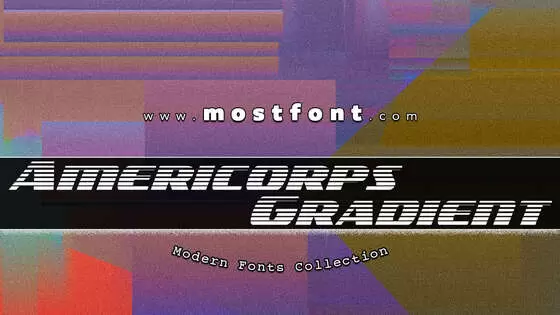 「Americorps-Gradient」字体排版图片