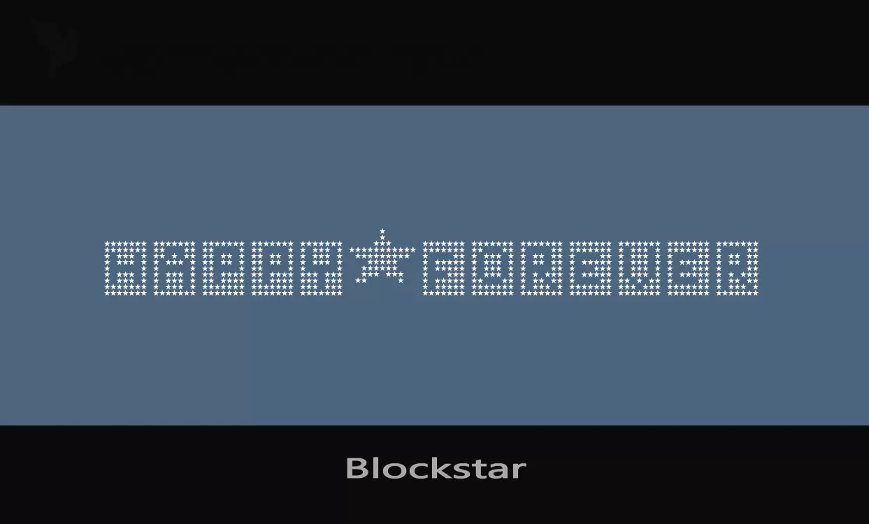 「Blockstar」字体效果图