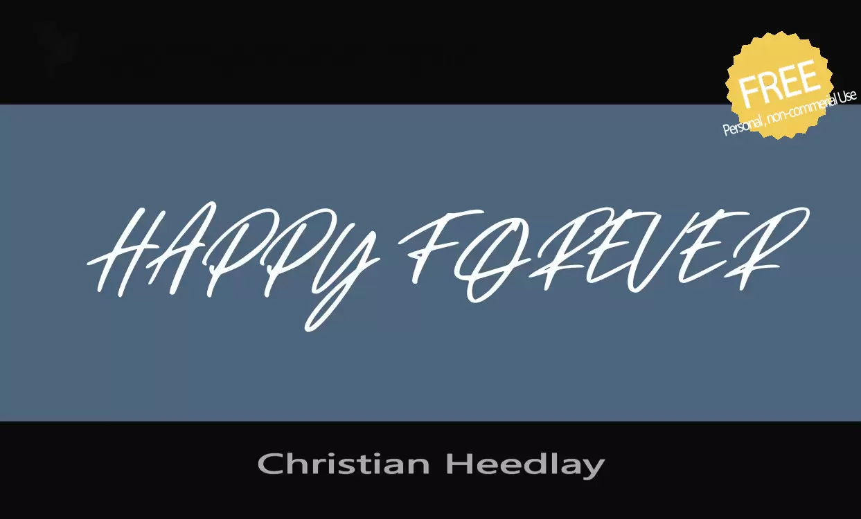 「Christian-Heedlay」字体效果图