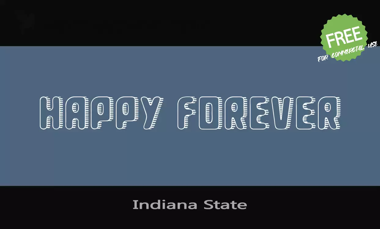 「Indiana-State」字体效果图