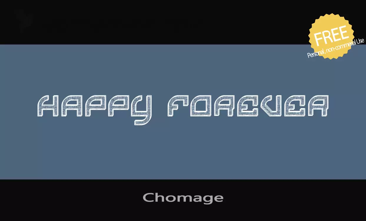 「Chomage」字体效果图