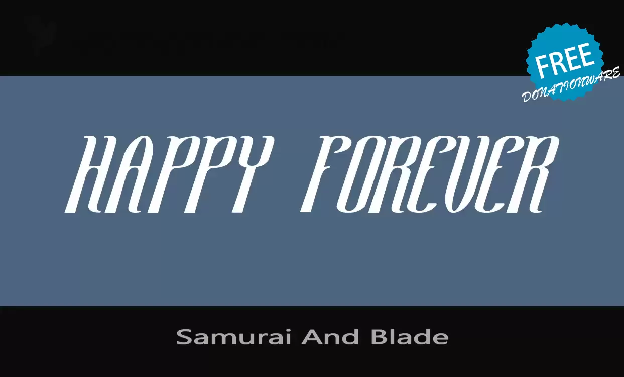 「Samurai-And-Blade」字体效果图