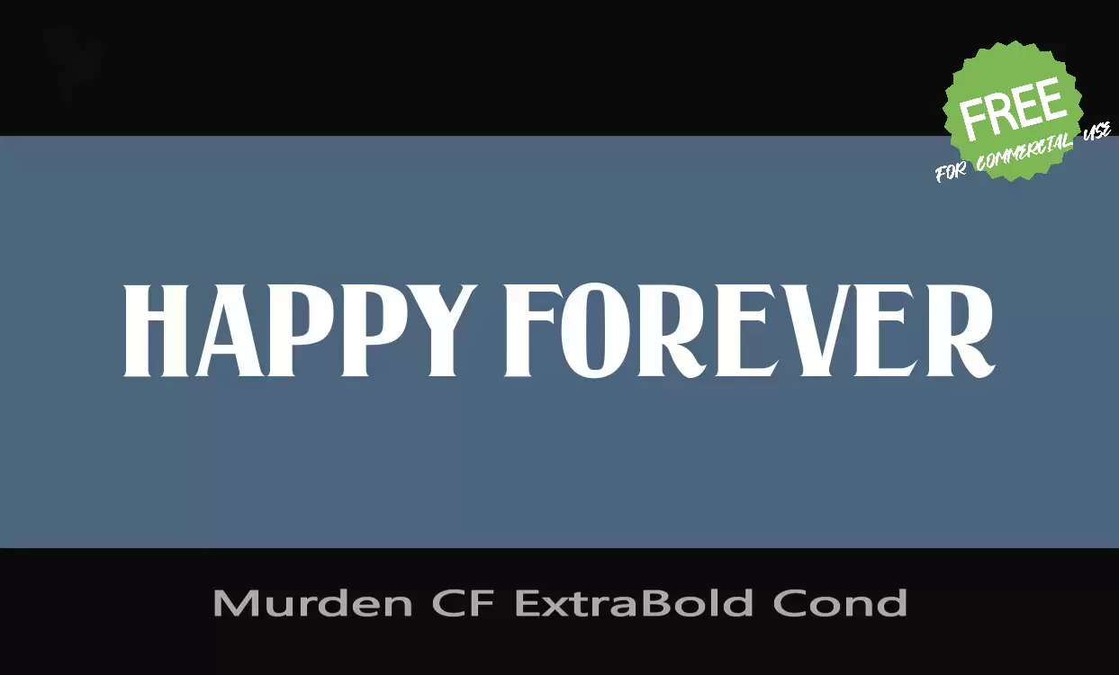 「Murden-CF-ExtraBold-Cond」字体效果图