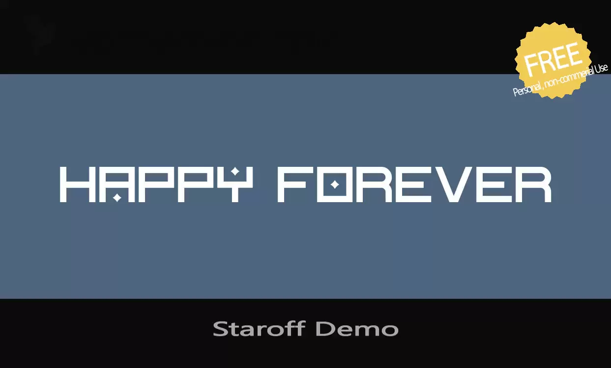 「Staroff-Demo」字体效果图