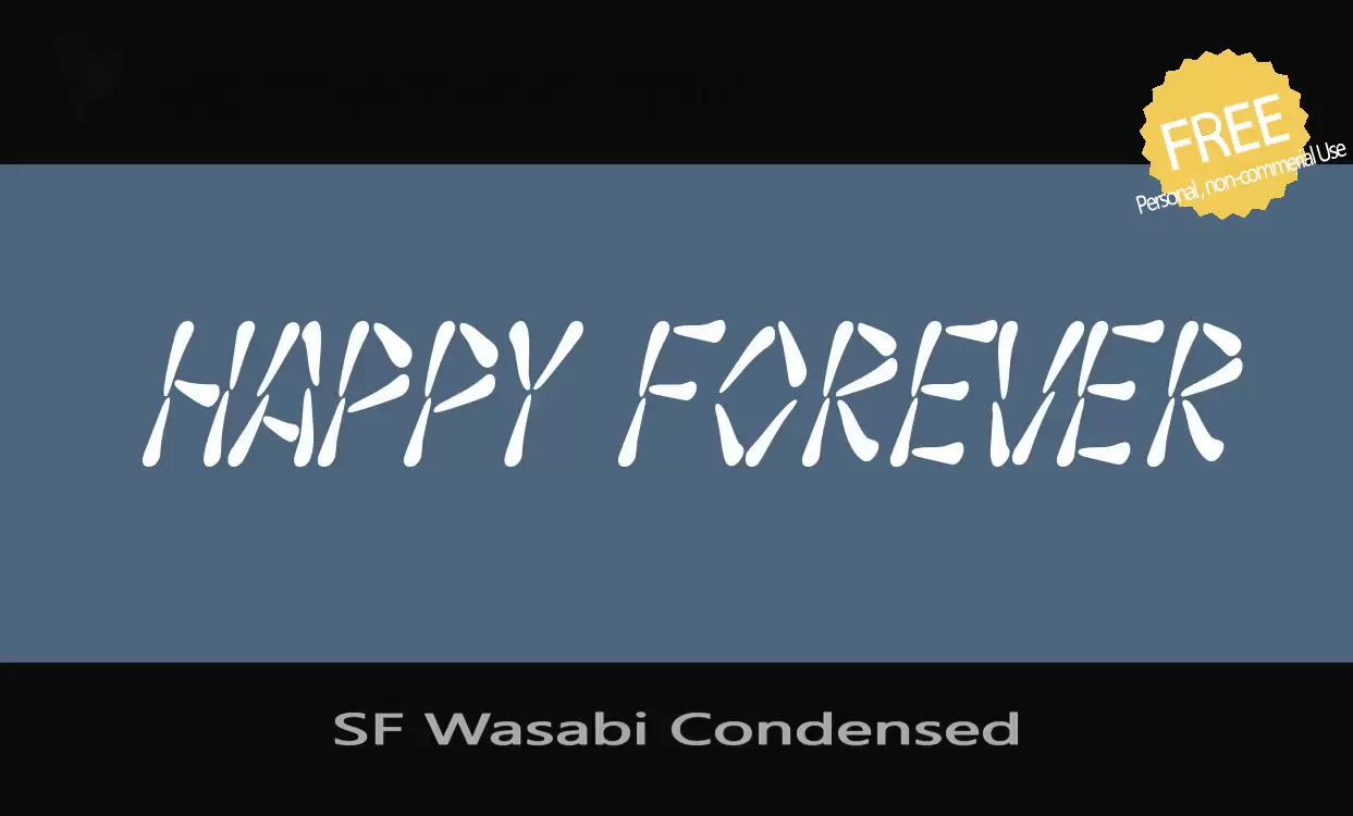 Font Sample of SF-Wasabi-Condensed