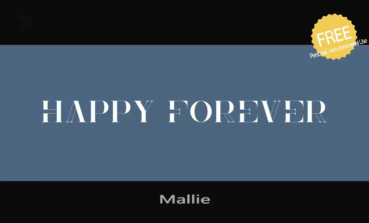 「Mallie」字体效果图