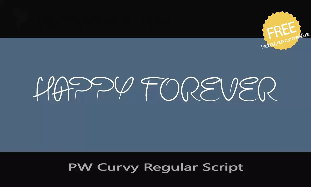 「PW-Curvy-Regular-Script」字体效果图