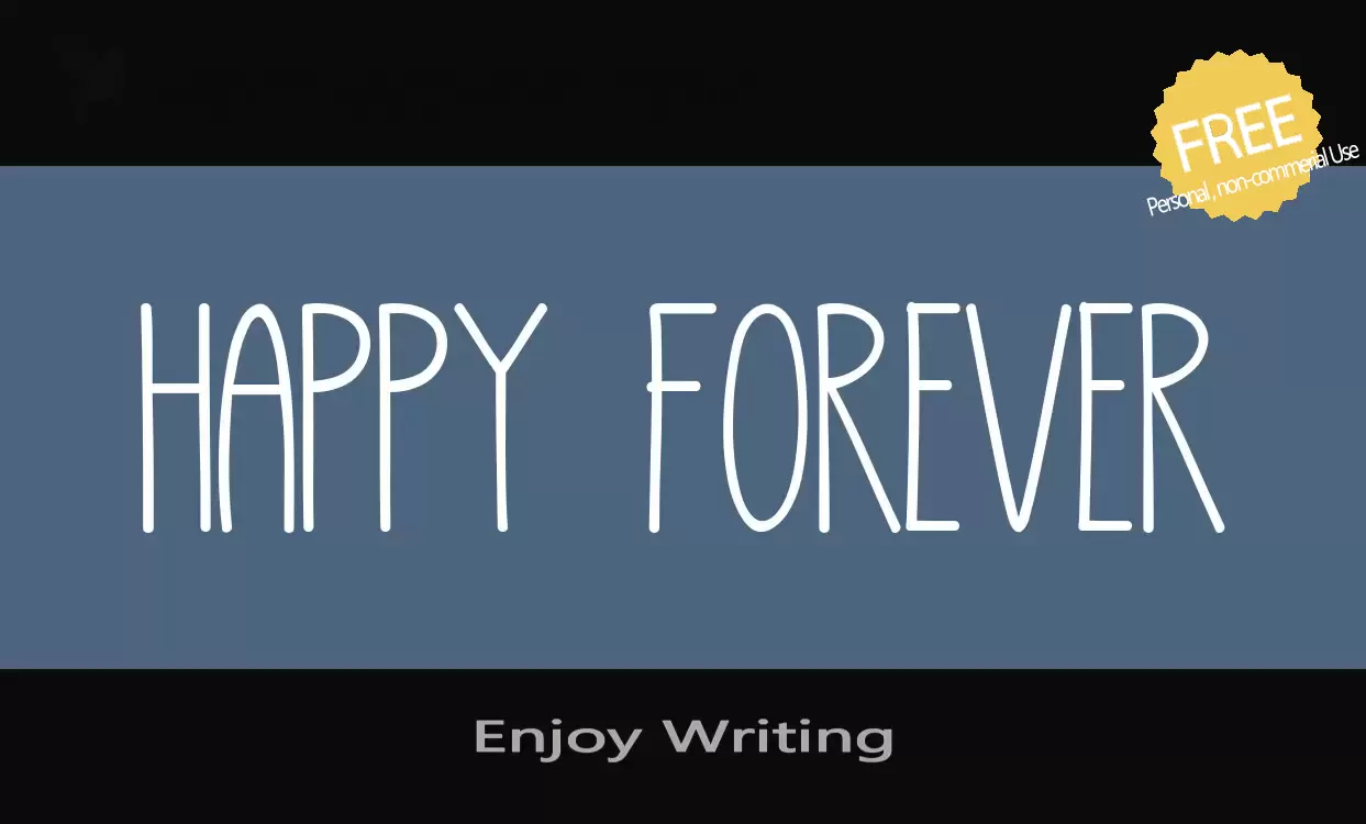 Font Sample of Enjoy-Writing