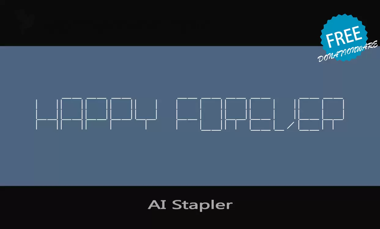 「AI-Stapler」字体效果图