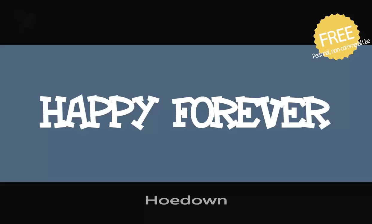 Font Sample of Hoedown