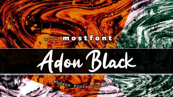 Typographic Design of Adon-Black