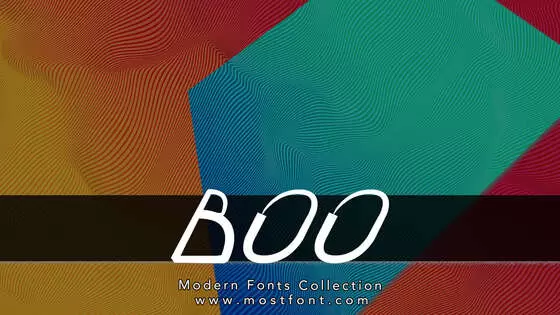 「BOO:)」字体排版样式