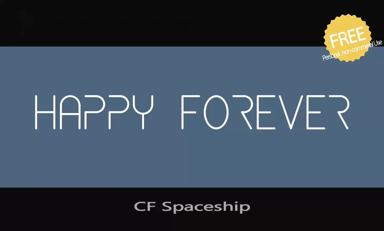 「CF-Spaceship」字体效果图